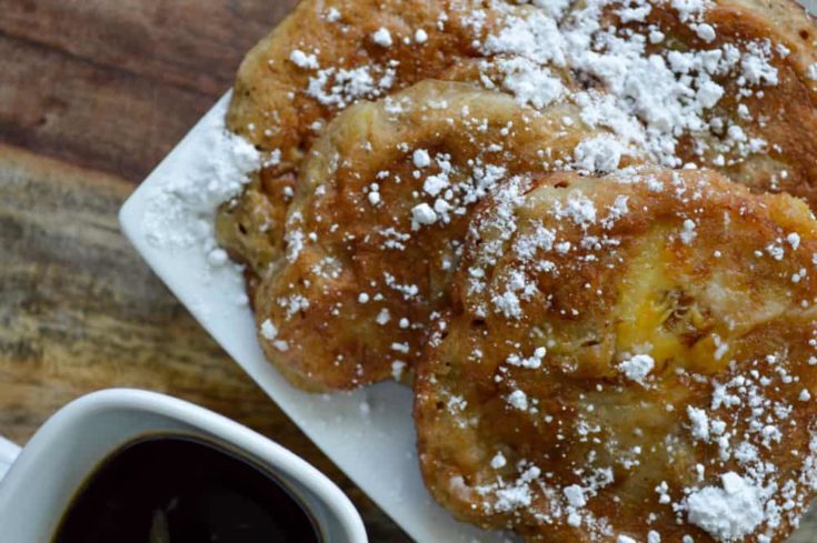 Banana Fritters with Cinnamon Powdered Sugar