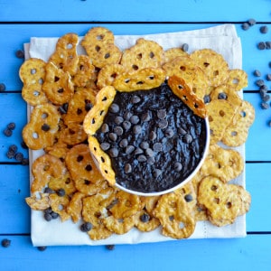 Super Secret Ingredient Healthy Double Chocolate Brownie Batter Dessert Dip
