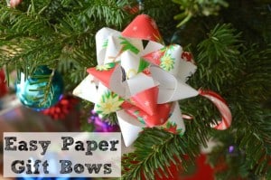 Last Minute Paper Gift Bow Hack