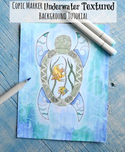 Copic Marker Underwater Textured Background Tutorial