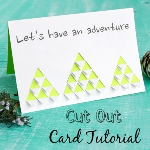 Cut out Mountains Card Tutorial with Printable