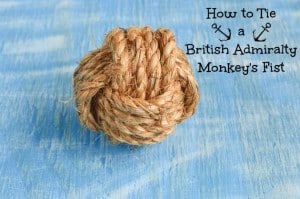How to Tie a British Admiralty Pattern Monkey's Fist Knot - DIY Wedding Knot Idea
