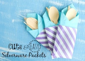 How to Make Cute Flatware Packets Quickly for DIY Wedding Receptions, Picnics