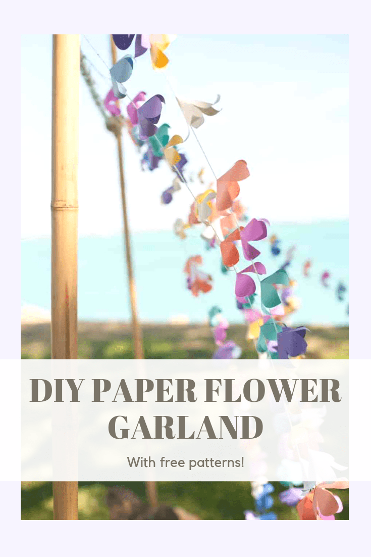 diy paper flower garland lei tutorial with free printables and giant paper flower tutorial for wedding arch