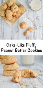 recipe for cake-like fluffy peanut butter cookies