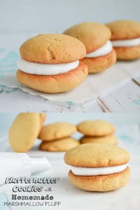 fluffernutter cookies with homemade fluff