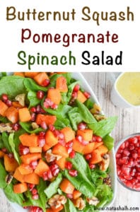 butternut squash pomegranate spinach salad
