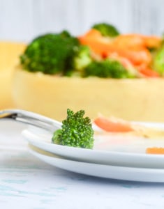 Spaghetti Squash with Italian Bell Pepper & Broccoli - Paleo and Vegetarian!