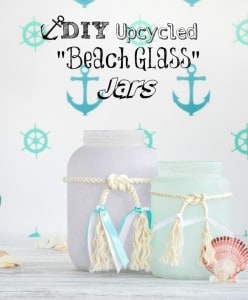 DIY Upcycled Frosted Sea Glass Jars