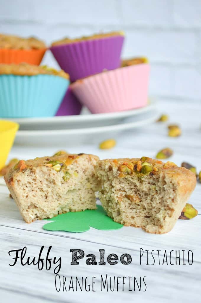 Fluffy Paleo Muffins with Pistachios and Orange Essential Oil - Grain Free, Dairy Free Muffin Recipe