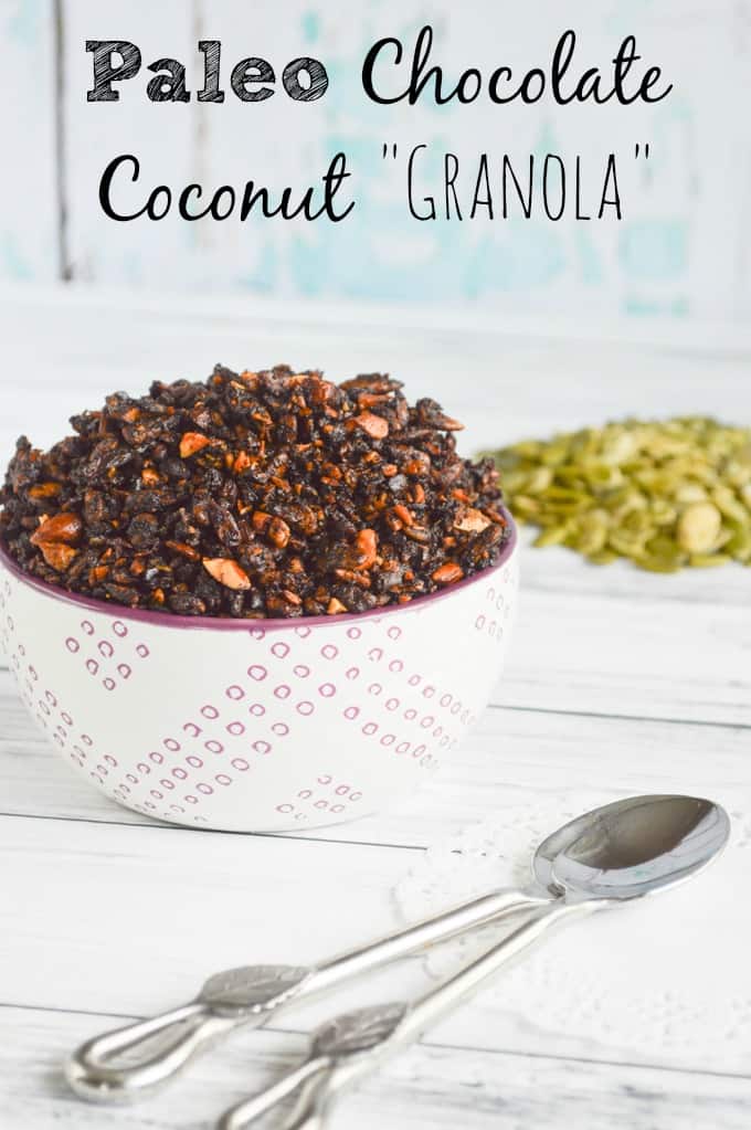 Paleo Chocolate Coconut Granola - Grain Free, Oat Free Granola Recipe