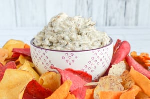 Greek Yogurt Caramelized Onion Bacon Dip (No Mayo!)