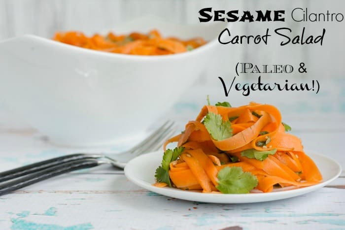 Sesame Cilantro Carrot Salad (Paleo & Vegetarian!)