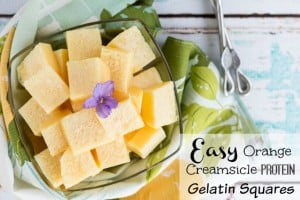 Orange Creamsicle Protein Gelatin Squares - Easy Workout Snack Recipe