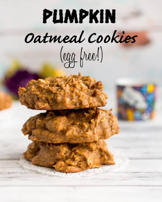 Pumpkin Oatmeal Cookies - Egg Free Almond Butter Pumpkin Cookie Recipe
