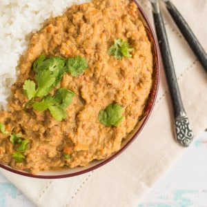 Vegetarian Pumpkin Lentil Curry Recipe (with Greek yogurt!)