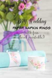 DIY Wedding Floral Paper Napkin Rings Tutorial & Printable
