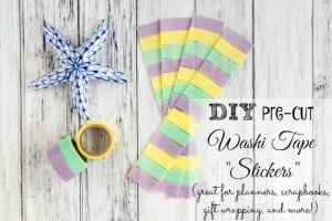 DIY pre-cut washi tape stickers tutorial