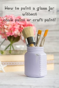 Upcycled Honey Jar Organizer - Cottage Chic Painted Glass Jar Tutorial