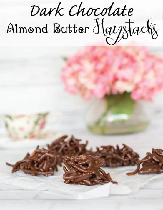 Dark Chocolate Almond Butter Haystack Cookies