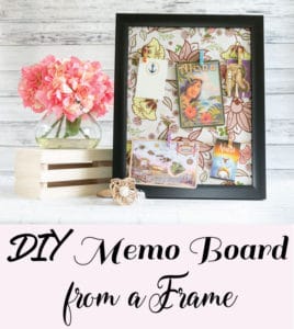 DIY Memo Board from a Picture Frame