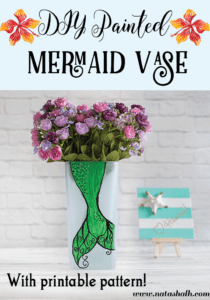 DIY Painted Mermaid Vase (with Pattern!)