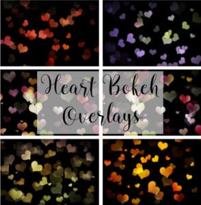 Free heart bokeh overlays