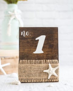 How to Make your Own Beach Wedding Table Numbers