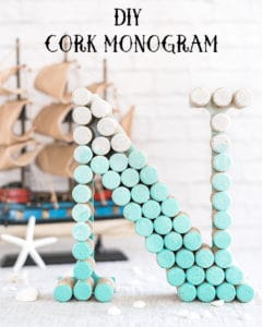 DIY Ombre Cork Monogram Letter Tutorial