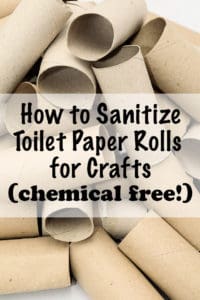 how to sanitize toilet paper rolls for crafts - chemical free!