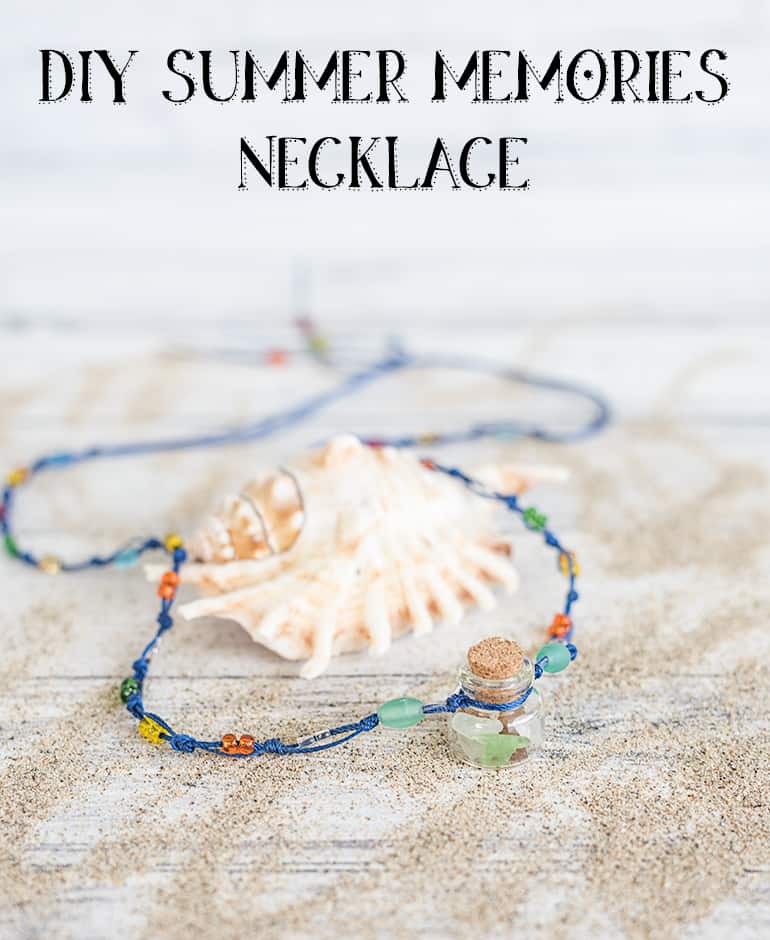 diy summer memories necklace