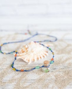 simple macrame bottle necklace