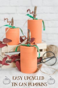 Easy Upcycled Tin Can Pumpkins Tutorial