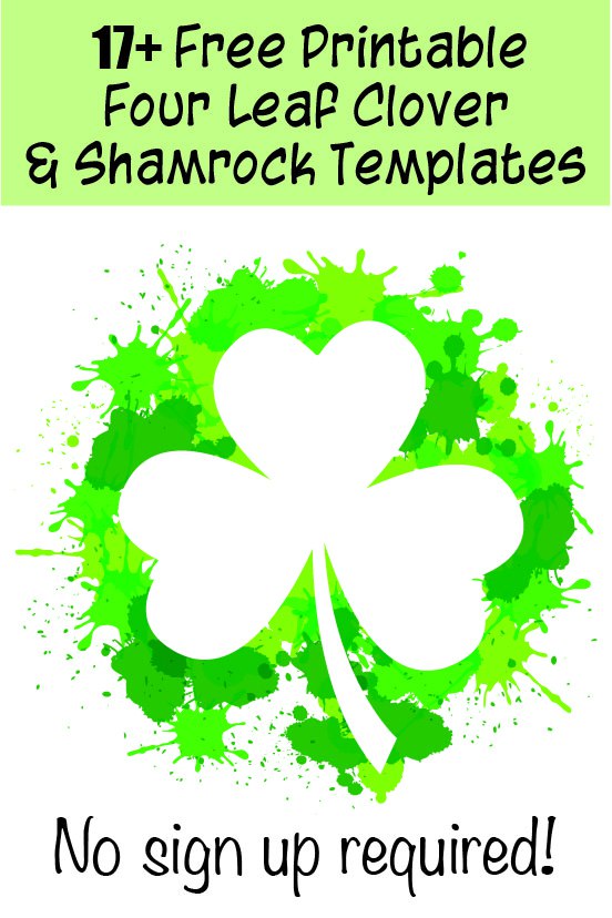 17 free printable four leaf clover shamrock templates