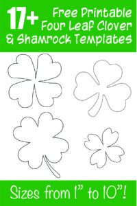 17+ free printable shamrock templates from small to huge! Sizes range from 1" up to 10"!