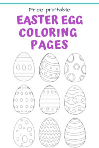 Free printable Easter egg coloring pages
